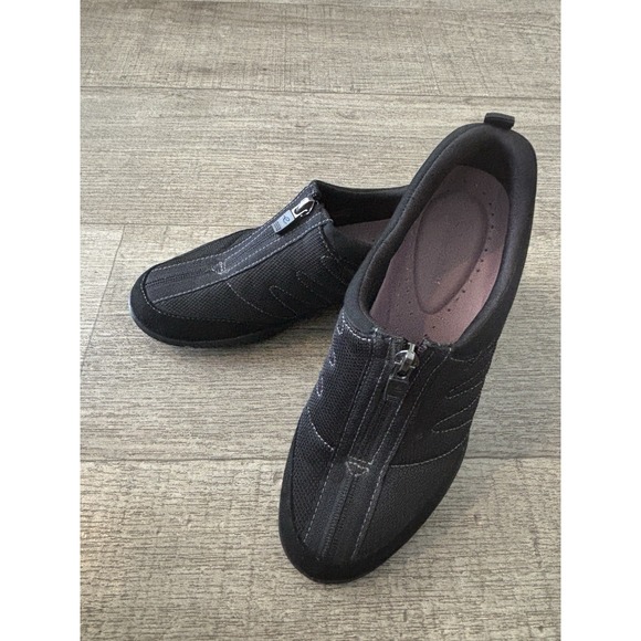 Easy Spirit Shoes - Easy Spirit BeStrong2 Women 6.5 M Black Zip Up Comfort Walking Shoes Sneaker